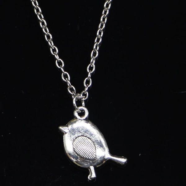 

20pcs new fashion necklace 20x13mm bird silver pendants short long women men colar gift jewelry choker