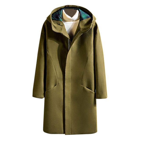 

мужская осень зима повседневная тонкий пальто твердые с длинными рукавами большой размер высокое качество пальто отложным воротником удлинен, Black;brown