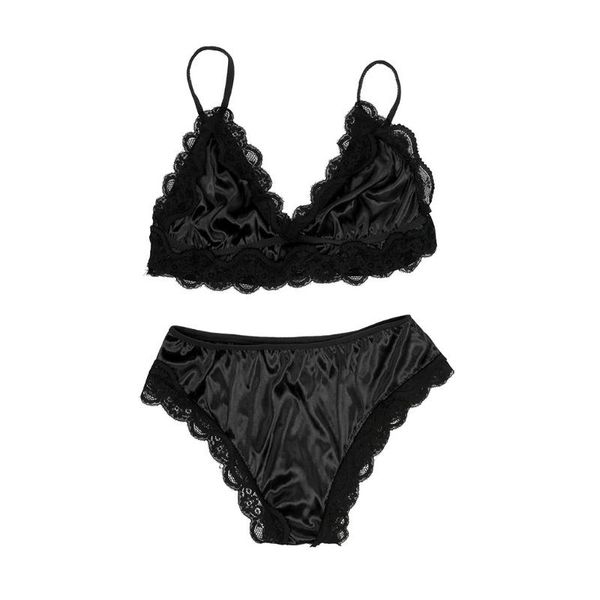 

2019 night пижама способ женщин babydoll набор кружево сатина сексуальное белье комплект нижнее белье пижама новые сексуальные пижамы женщин, Blue;gray