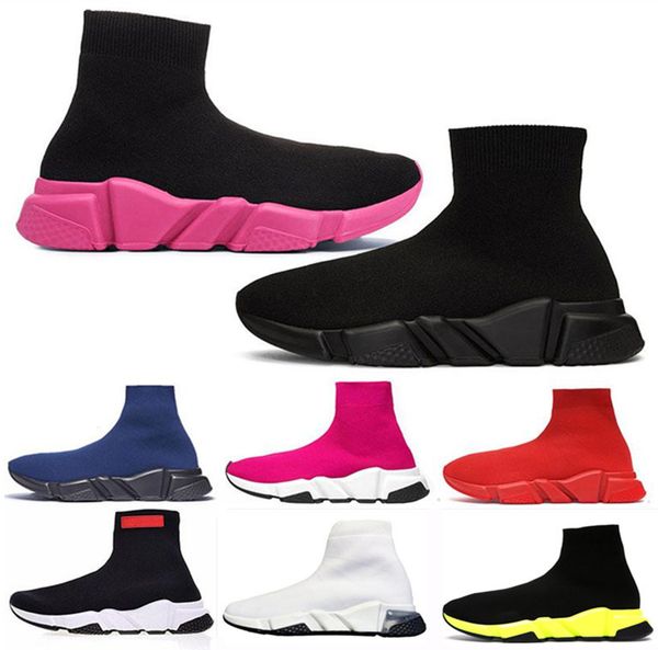 

2020 sock shoes triple black white s mens running sneakers glitter women speed trainer runner platform casual boots