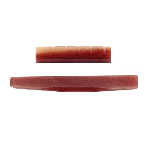 

red bone bridge saddle and nut for acoustic guitar diy accessories