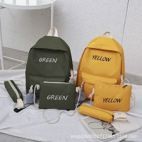 

2019 new fresh literary korean fashion hit color large capacity wild trend student backpack