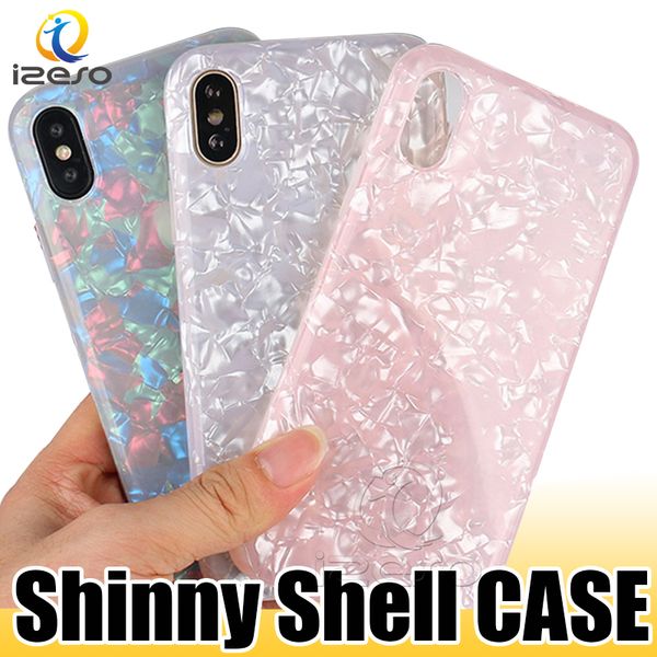 

for iphone 11 pro max luxury shell pattern phone case for iphone xr x 8 design soft tpu shinny phone back cover izeso