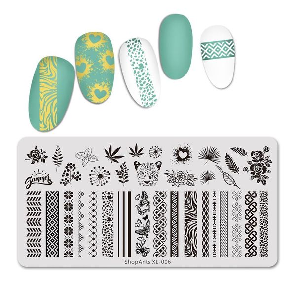 

beauty nail stamping plates stainless steel animals plant pattern nail art diy design image plate stencil accessories tool, White