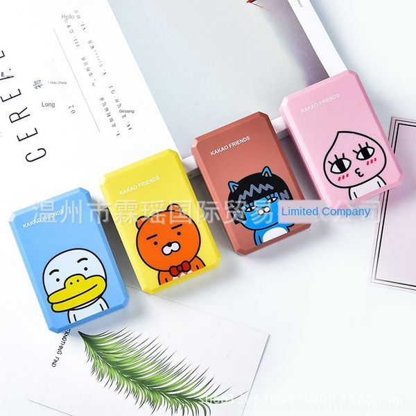 

cartoon invisible case glasses case nursing glasses dual two-piece matching box cute kakao contact lenses care box, Blue