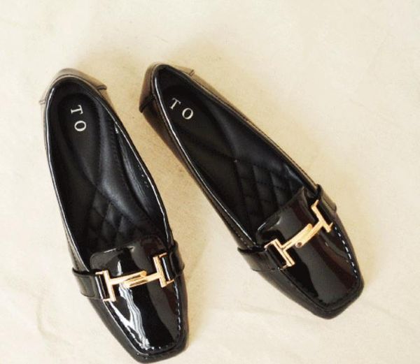 

women's shoes in spring and autumn flat bottom square head @185, Black