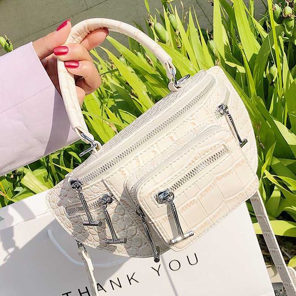 

fashion stone pattern pu leather chain waist bag bananka bag on a belt leisure fanny pack women satchel belly band belt