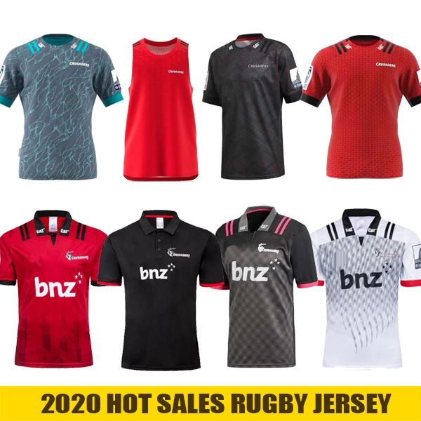 

2020 new crusaders 2019 super rugby jersey training rugby league jerseys polo t-shirt retro new zealand crusaders shirts maillot de rugby, Black;gray