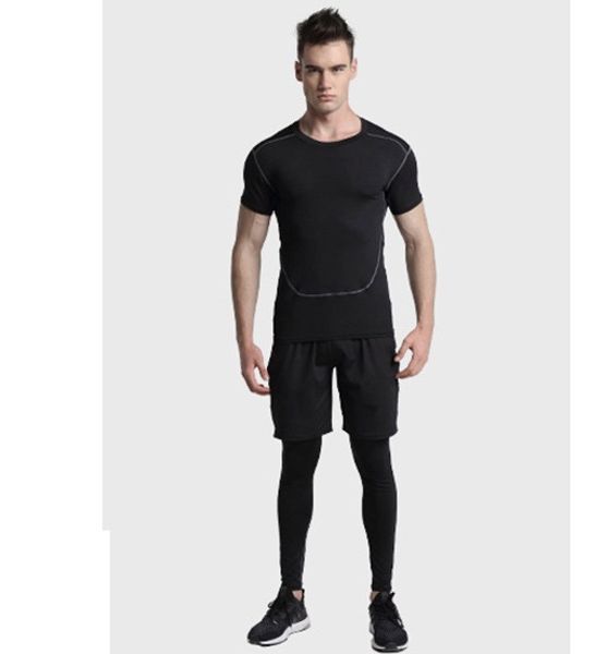 

fashion men's gym suit set sports suit set, White;black