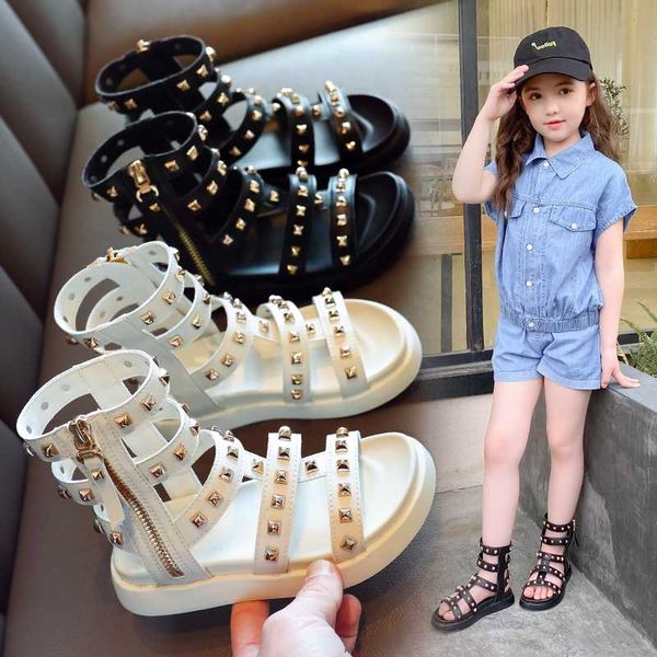 

aadct girls sandals summer 2020 new kids gladiatus sandals for girls brand princess rome children high shoes, Black;red