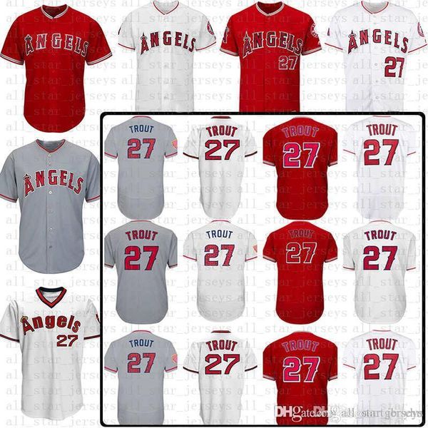 

High-quality Los Angeles Baseball Jerseys Angels 17 Shohei Ohtani 27 Mike Trout CHEAP SALE Trout Jersey FREE SHIPPING