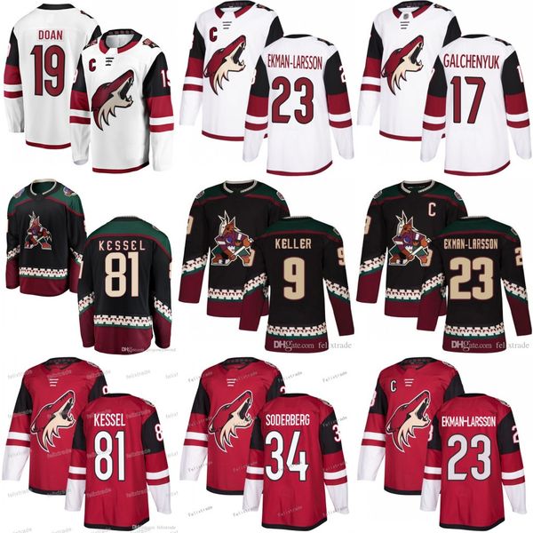 

Arizona Coyotes Jerseys Oliver Ekman-Larsson Phil Kessel Shane Doan Brad Richardson Clayton Keller Ice Hockey Jerseys Stitched
