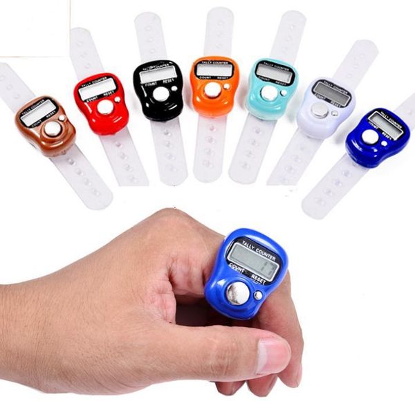 500 stücke Mini Hand Halten Band Tally Zähler LCD Digitalen Bildschirm Finger Ring Elektronische Kopf Zählen Tasbeeh Tasbih SN1012