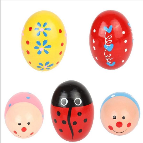 

kawaii новый изысканный вуд sand egg детские образовательные деревянные бал игрушки музыкальный maracas шейкер ударный инструмент милый пода