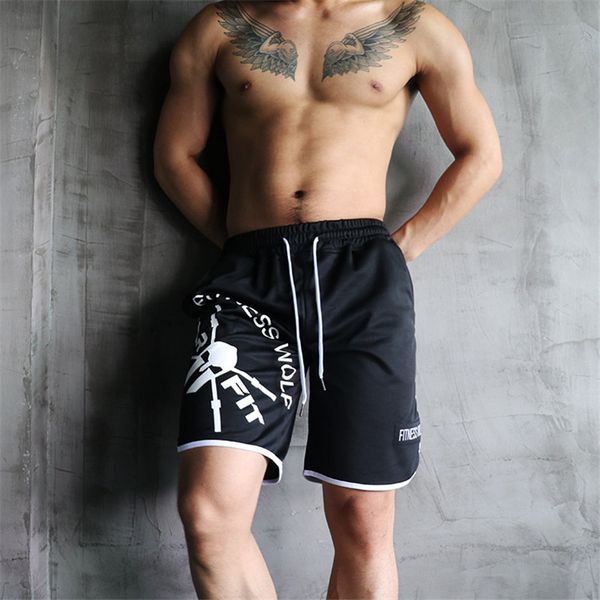 

2020 casual summer men's shorts gyms sweatpants male fitness bodybuilding workout man jogger short pants -5xl, White;black