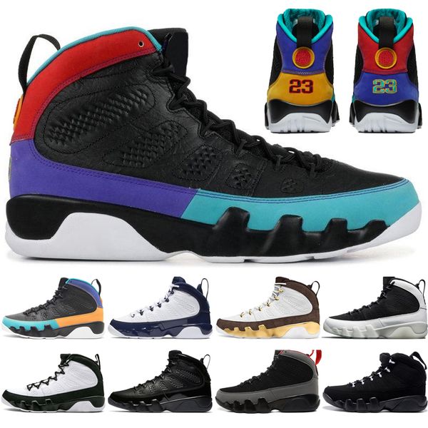 

With Box Newest 9 9s Dream It Do It UNC Mop Melo Mens Basketball Shoes LA OG Space Jam men Bred Black The Spirit sports sneakers designer