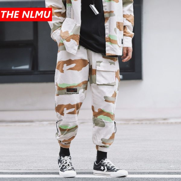 

hip hip camouflage cargo pants men fashion joggers pant 2020 spring autumn casual streetwear camo trousers track pants wg739, Black