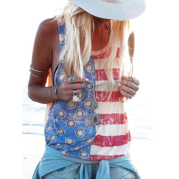 

fashion tank womens srtipe print o-neck sleeveless vest summer blouse ropa para mujeres de moda, White