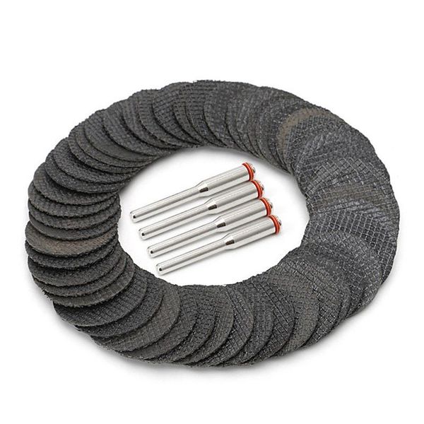 

50 pcs 1 1/4 inch cut off wheels abrasive cutting tool disc with 4 mandrels included rotary discs