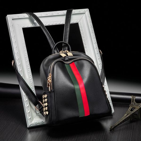 

2020 fashion backpack soft leather pu travel bag students schoolbag women backpack handbags