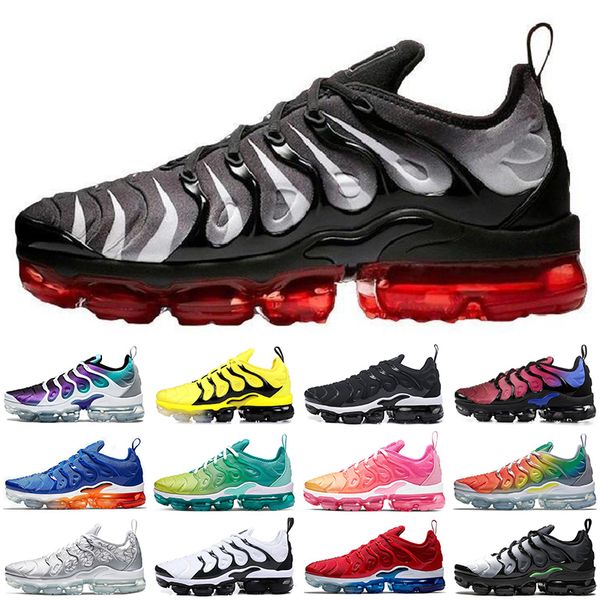

vapormax tn plus running shoes men women red shark tooth royal persian violet chaussures teal geometric trainer sports sneakers 36-45