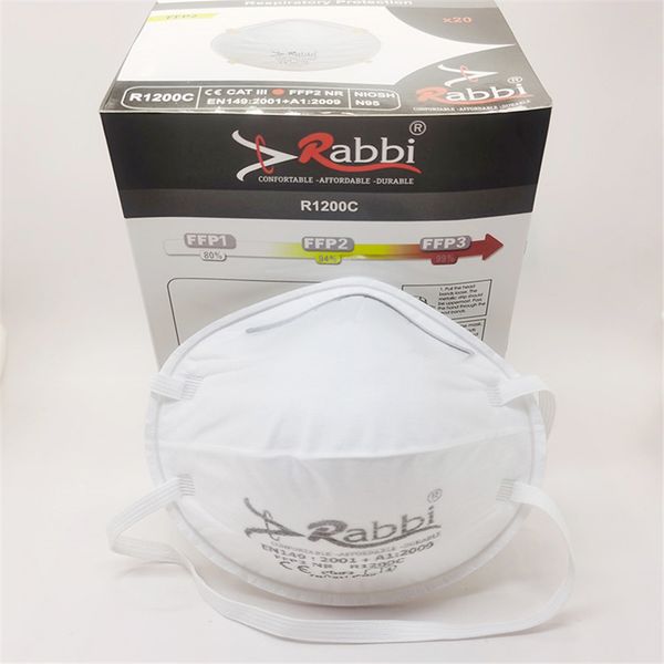 

rabbi ffp2 n95 маска для лица r1200c niosh одноразовые маски для лица pm2. 5 нетканые антипылевые защитные респираторные маски ушные петли