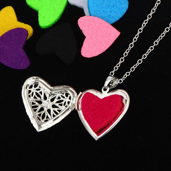 

plating 925 silver aromatherapy box guest room p necklace 8 color color cotton piece emission pendant ornaments