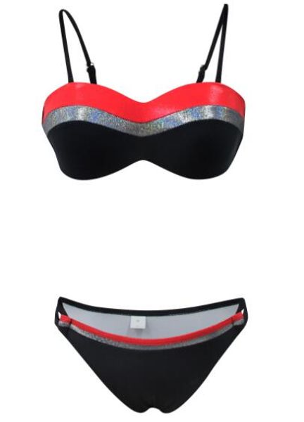 

2023 sports plus big large women gather bikini swimsuits high waist bikinis sets triangle fat flexible stylish one piece