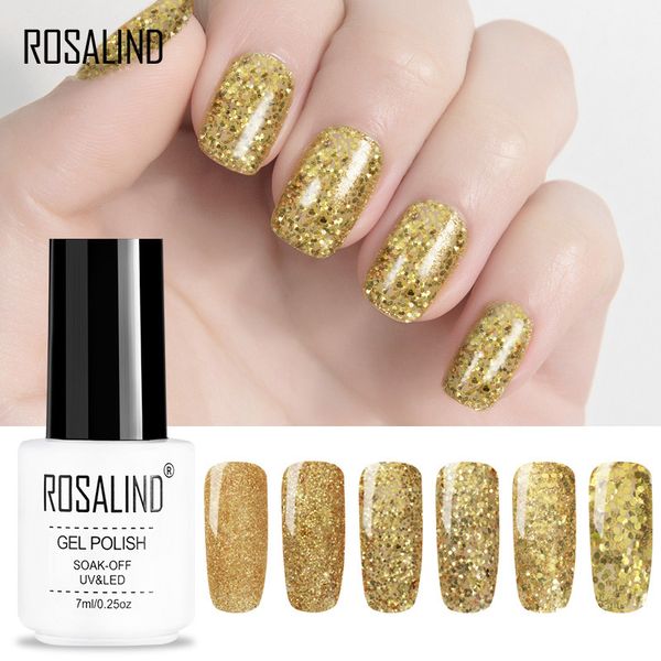 

newly 1 pcs sequin uv led gel polish soak off nail art golden uv gel varnish ms88