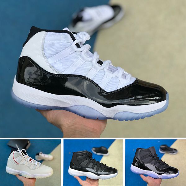 

11s 45 11 concord mens basketball shoes platinum tint cap and gown bred cherry designer men women sneakers sports shoe size 5.5-13