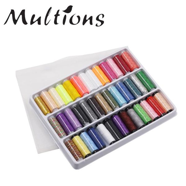 

39colors sewing thread 200 yards embroidery thread polyester threads spool for sewing machine diy needlework supplies, Black