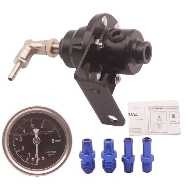 

adjustable fuel pressure regulator w/ boost -8an 6an pressure regulator