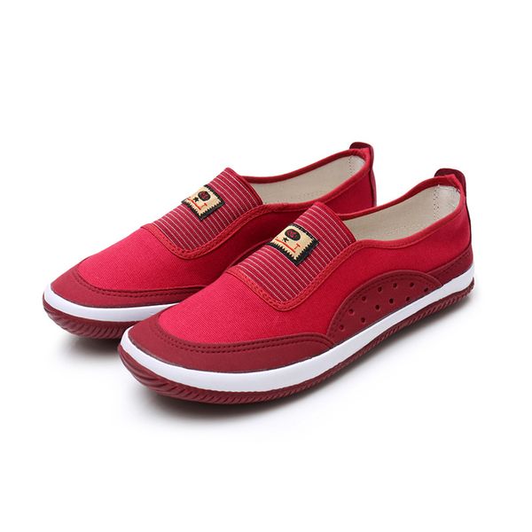 

women canvas shoes comfortable red sneakers vulcanize flats casual vulcanization lady chaussure slip on ladies female trainers work footwear, Black