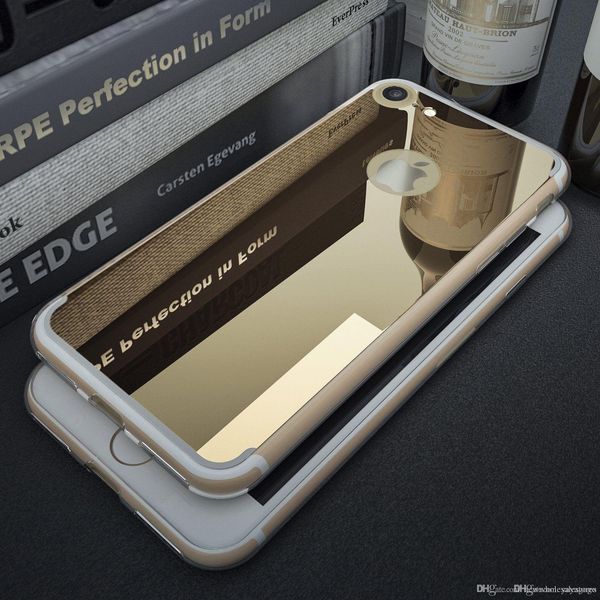

uk uk0001 promotion price luxury ultra thin slim rubber crystal clear bumper with acrylic mirror back u348
