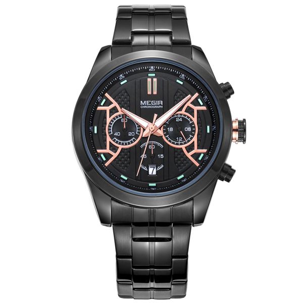 

new arrivals timelimited fashion designers wristwatches degree waterproof megir meigel new style mens quartz watch free, Slivery;brown