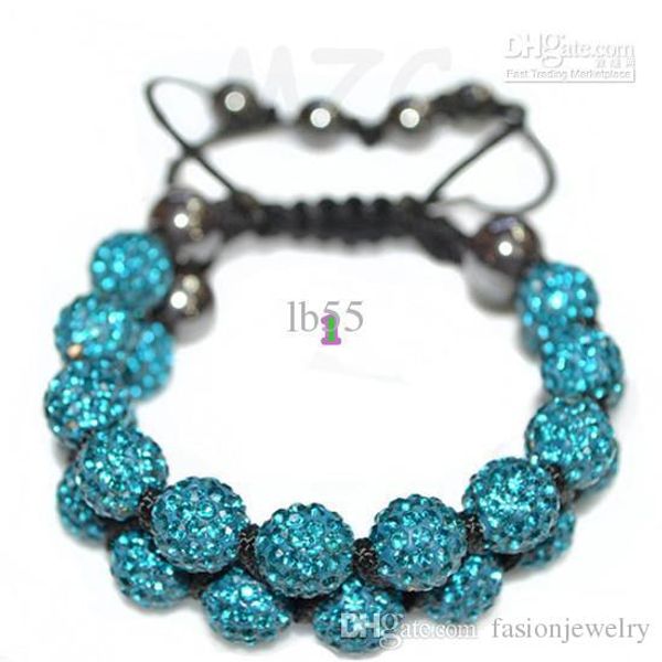

10mm blue rhinestone crystal crystal ball bead bracelet.disco wholesale, Black