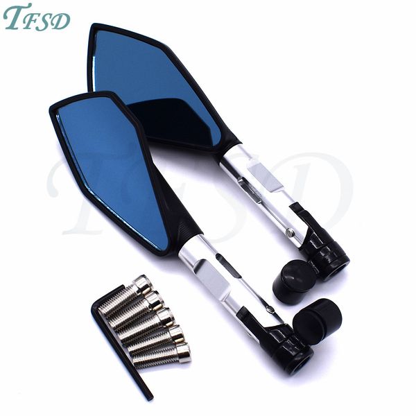 

universal 8mm 10mm aluminum cnc motorcycle motorbike rearview back side rearview mirror colorful for yamaha yzf750