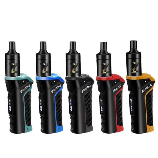 

Spring Time 100 Вт 18650 Box Mod Starter Kit 2600 мАч Емкость аккумулятора 510 Резьба Vape Pen 2.5 мл Распылитель электронная сигарета DHL