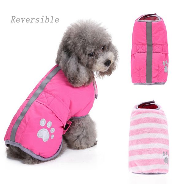 

winter warm camouflage dog vest harness jacket two-side use coat pet dog costume clothing small to large clothes