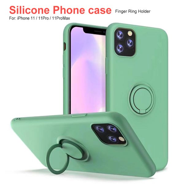 

for iphone 11 iphone x case silicone ring holder case back cover for iphone 6plus 7 8