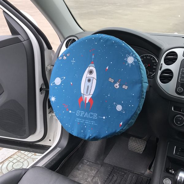 

38cm steering covers anti heat protection car sunscreen auto part steering wheel cover sun shade heat