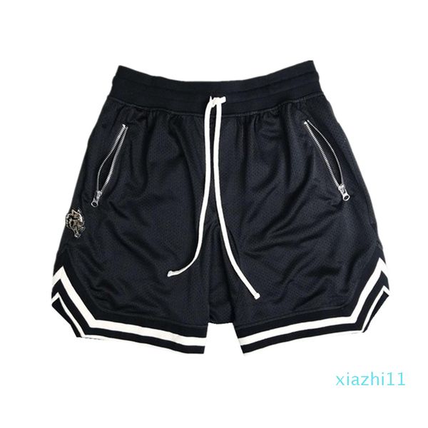 

fashion-summer mens shorts street stylish jogger mesh shorts casual hip hop breathable mens sweatpants size m-xxl, White;black