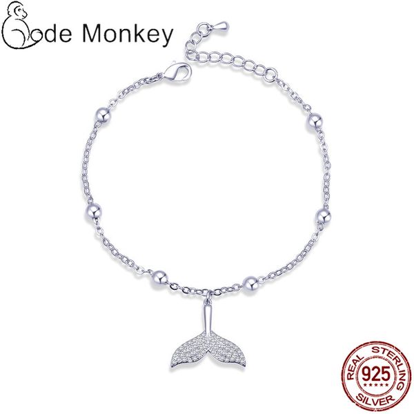 

qikaola циркон mermaid браслет 2020 горячие моды открытый cz браслет для женщин подарка ювелирных изделий cmb124, Black