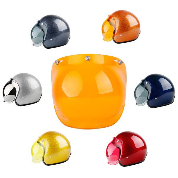 

ldmet motorcycle helmet visor bubble shield retro harleyr helmet mask bubble visor vintage mirror