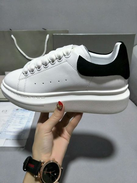 

2018 designer luxury man casual fitness shoes new men womens fashion white leather platform shoes flat casual shoes lady pinkt07, Black