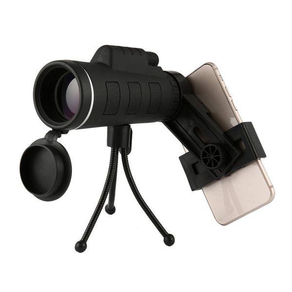 

40x60 monocular telescope wide angle hd night vision prism scope with compass phone clip tripod outdoor portable telescope