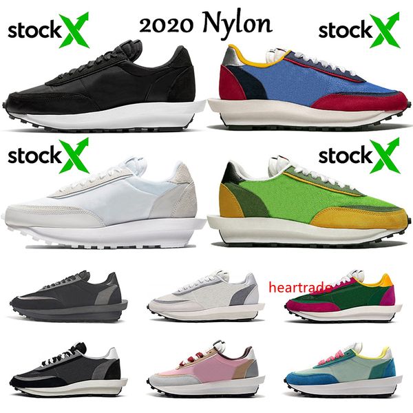 

black white nylon ld sacai waffle stock x blazer ldv daybreak running shoes for men women varsity blue green gusto sports sneakers