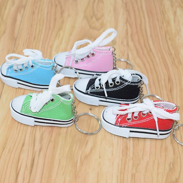 

mini canvas shoes sneaker tennis keychain creative key ring chain simulation sport shoes funny keyring pendant gift 12 styles, Red;brown