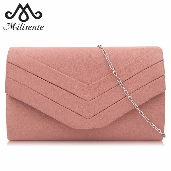 

milisente clutch purse for women velvet envelope clutches fashion party evening bag with shoulder chain black