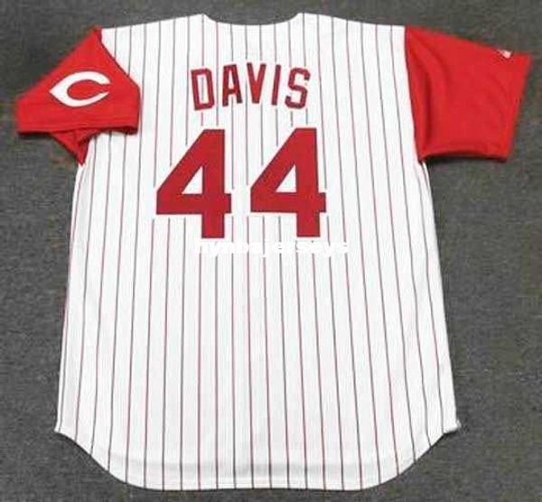 

custom eric davis cincinnati stitched 1996 majestic vintage home baseball jersey retro mens jerseys shirt, Blue;black